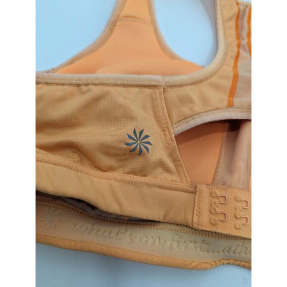 Athleta Sports Bra Top Womens 38C Orange Hullabaloo High Impact Activewear Gym - Picture 4 of 5
